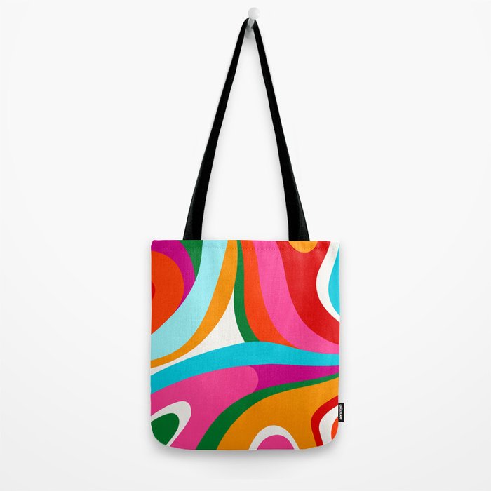 Colorful Mid Century Abstract 2 Tote Bag Gallery Image 2