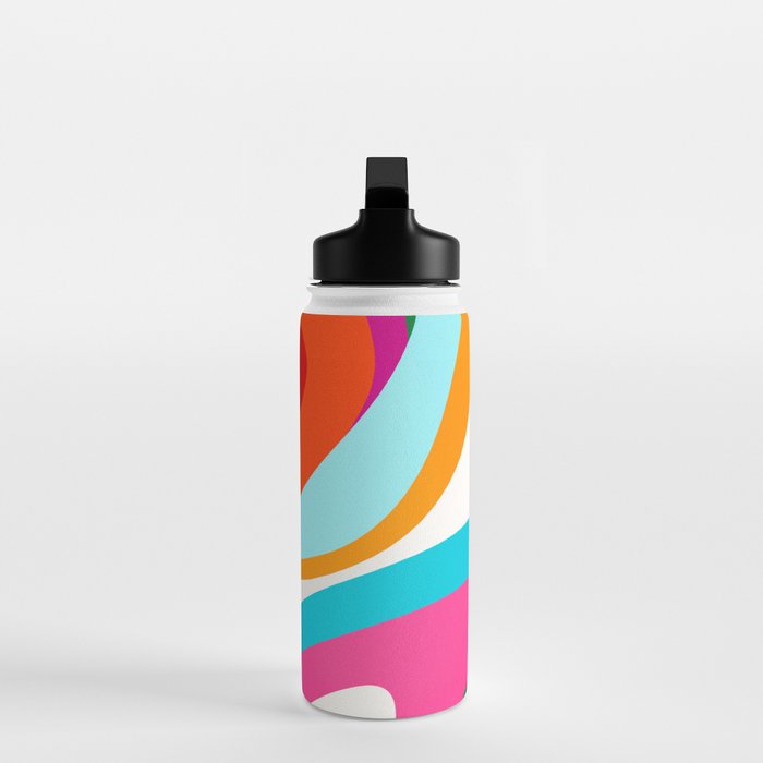 Colorful Mid Century Abstract 2 Water Bottle Gallery Image 3