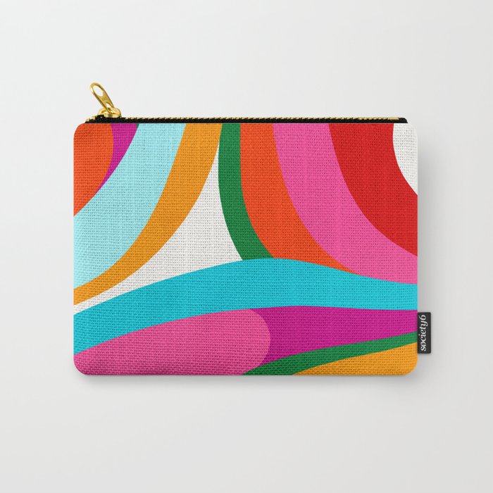 Colorful Mid Century Abstract 2 Carry All Pouch Gallery Image 1