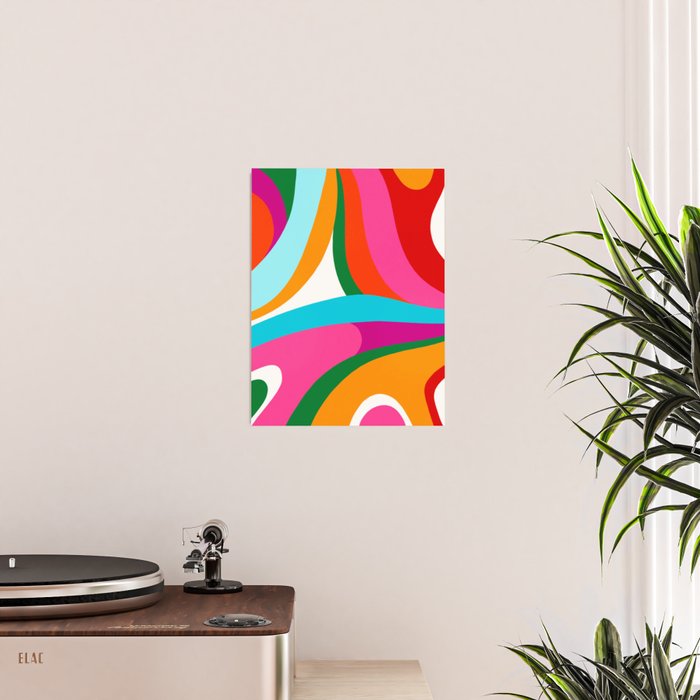 Colorful Mid Century Abstract 2 Poster Gallery Image 2