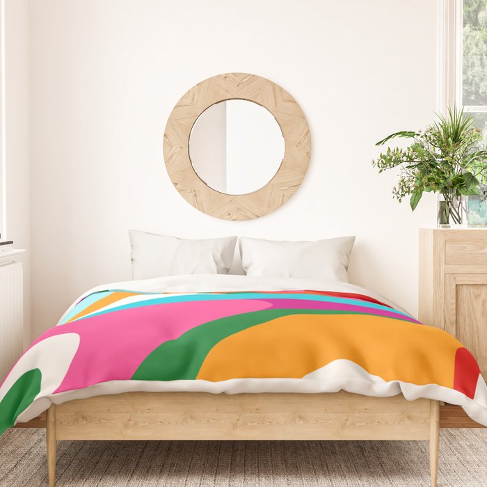 Colorful Mid Century Abstract 2 Duvet Cover Gallery Image 3