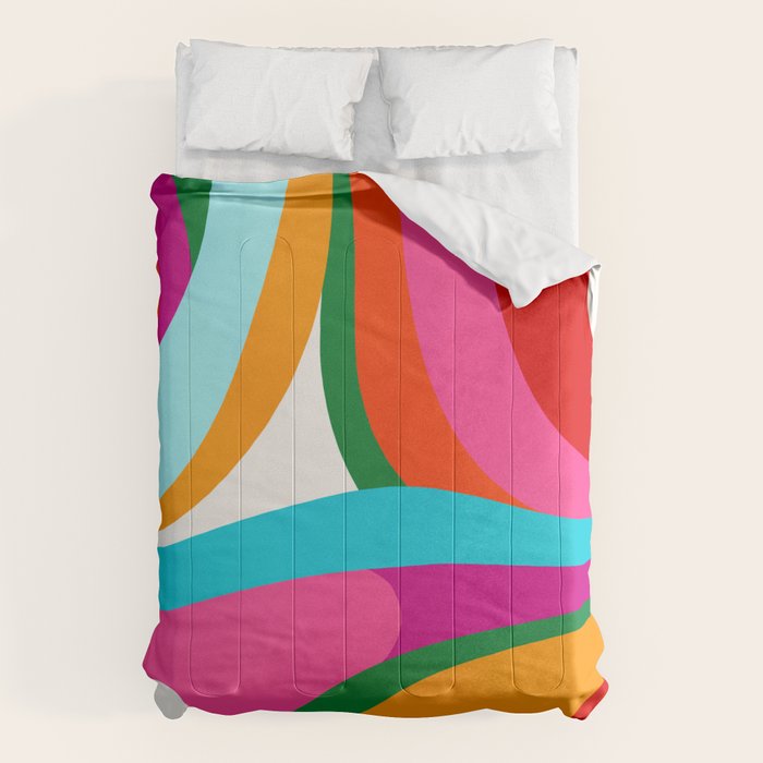 Colorful Mid Century Abstract 2 Comforter Gallery Image 6