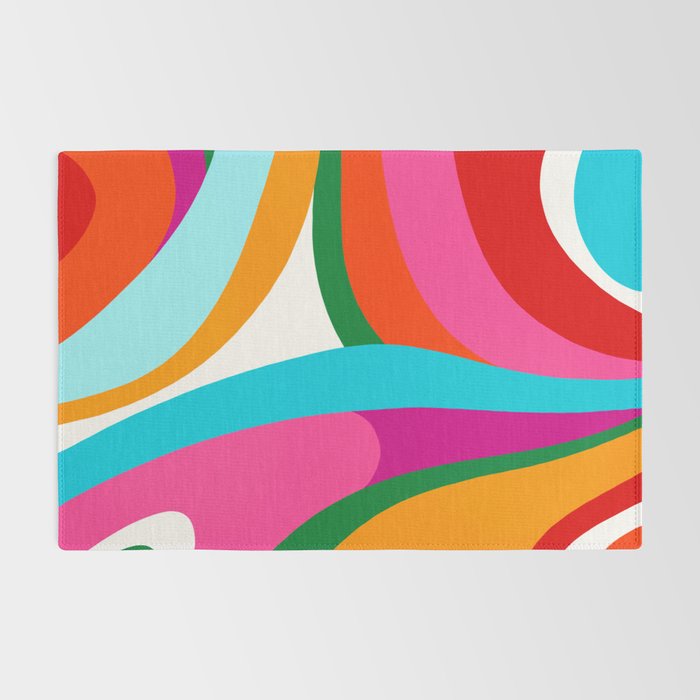 Colorful Mid Century Abstract 2 Rug Gallery Image 2