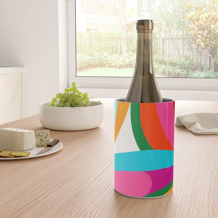 Colorful Mid Century Abstract 2 Wine Chiller Gallery Image 4