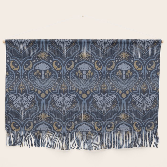 Celestial Forest Damask - celestial blue Wall Hanging Gallery Image 1