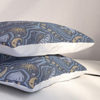Celestial Forest Damask - celestial blue Pillow Sham Gallery Image 3