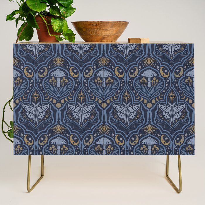 Celestial Forest Damask - celestial blue Credenza Gallery Image 1