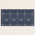 Celestial Forest Damask - celestial blue Desk Mat Gallery Image 3