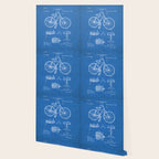 Bicycle Patent - Cyclling Art - Blueprint Wallpaper Gallery Image 2