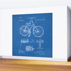 Bicycle Patent - Cyclling Art - Blueprint Wall Mural Gallery Image 2