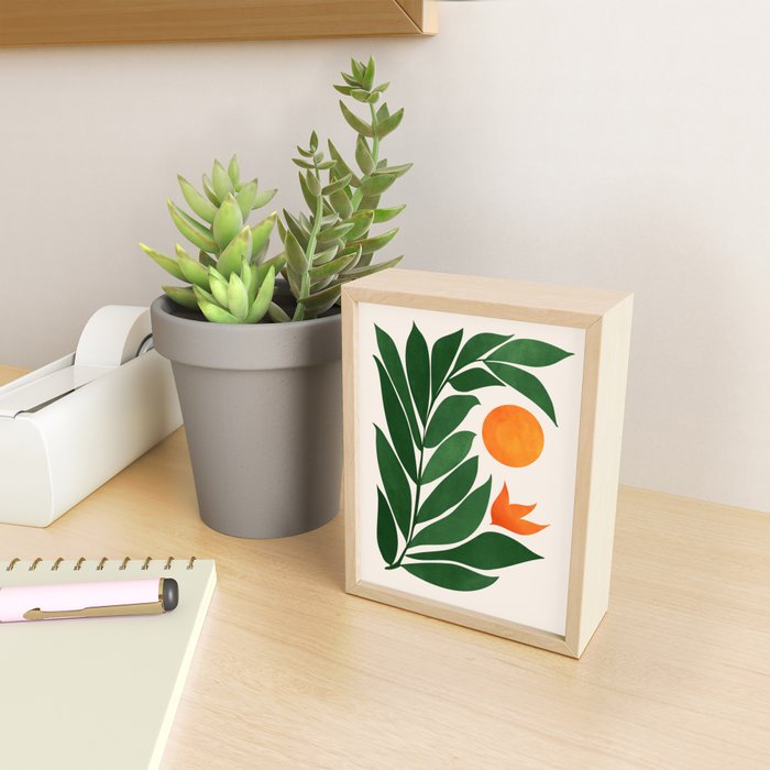 Tropical Forest Sunset / Mid Century Abstract Shapes Mini Art Print Gallery Image 2