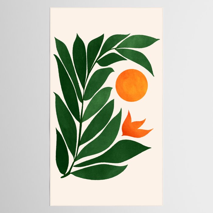 Tropical Forest Sunset / Mid Century Abstract Shapes Tablecloth Gallery Image 2