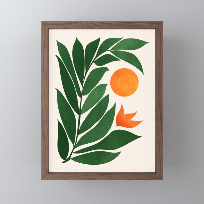 Tropical Forest Sunset / Mid Century Abstract Shapes Mini Art Print Gallery Image 2
