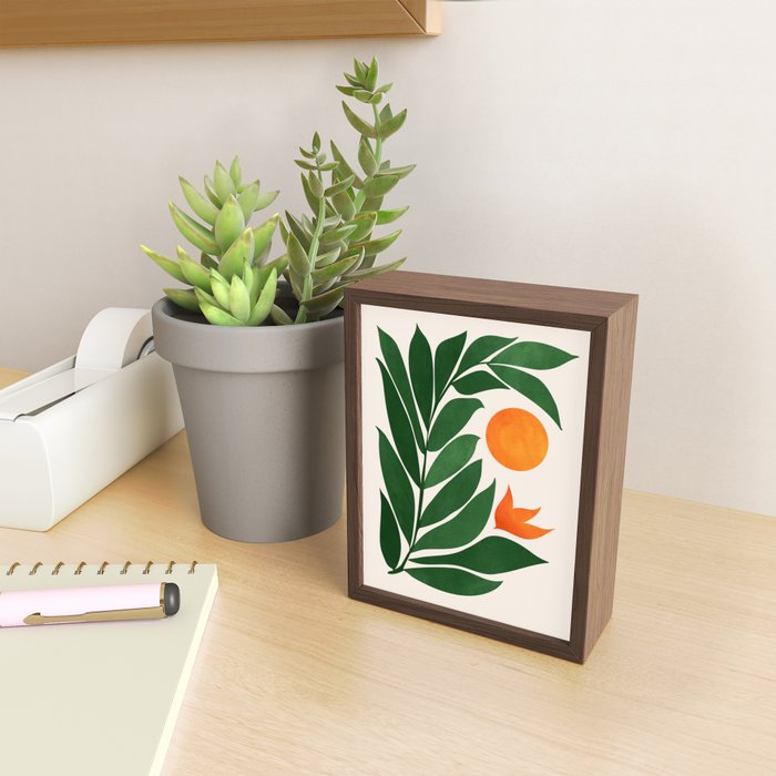 Tropical Forest Sunset / Mid Century Abstract Shapes Mini Art Print Gallery Image 2