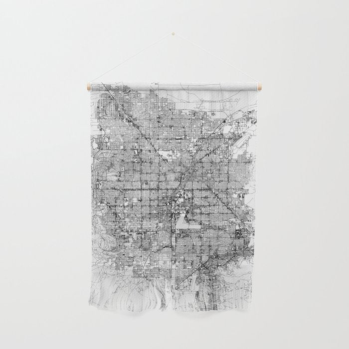 Las Vegas White Map Wall Hanging Gallery Image 1
