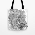 Las Vegas White Map Tote Bag Gallery Image 1