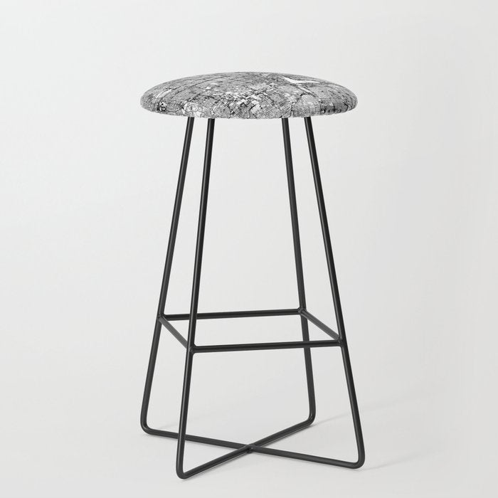 Las Vegas White Map Stool Gallery Image 1