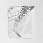 Las Vegas White Map Throw Blanket Gallery Image 3