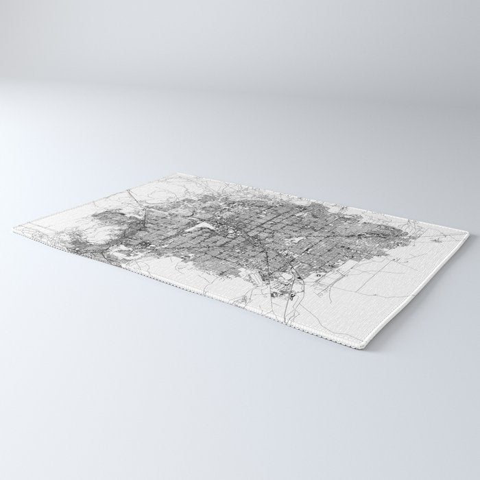 Las Vegas White Map Rug Gallery Image 3