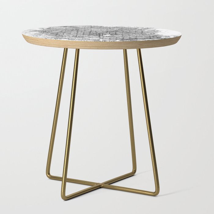 Las Vegas White Map Side Table Gallery Image 1