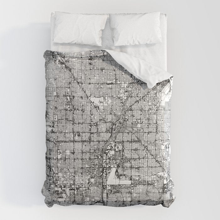 Las Vegas White Map Comforter Gallery Image 1