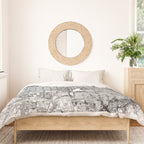 Las Vegas White Map Duvet Cover Gallery Image 3