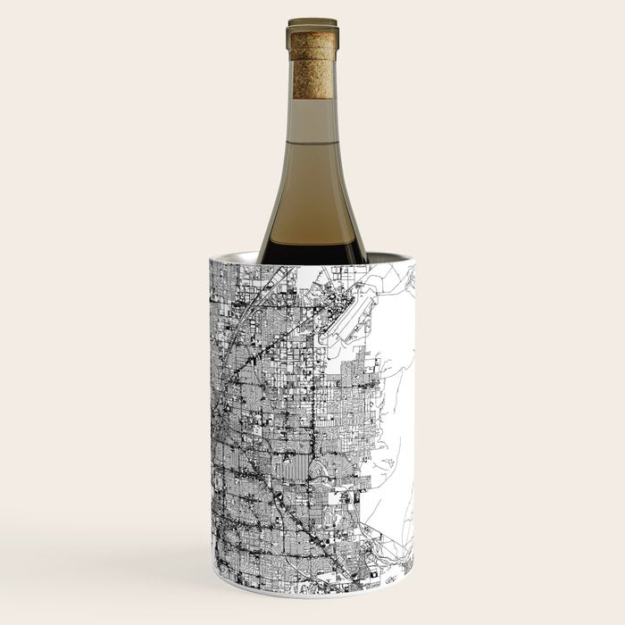 Las Vegas White Map Wine Chiller Gallery Image 3