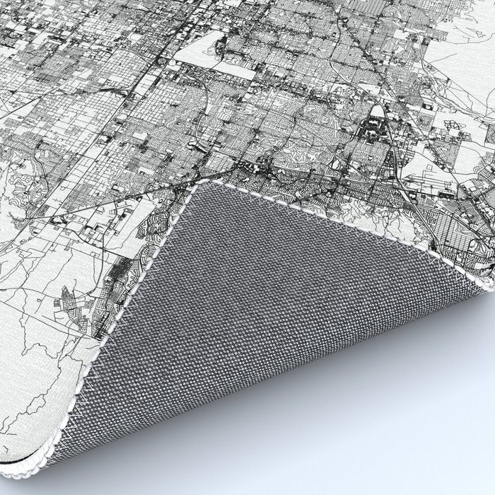 Las Vegas White Map Rug Gallery Image 4