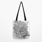 Las Vegas White Map Tote Bag Gallery Image 2