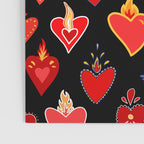 Mexican flaming heart Poster Gallery Image 3
