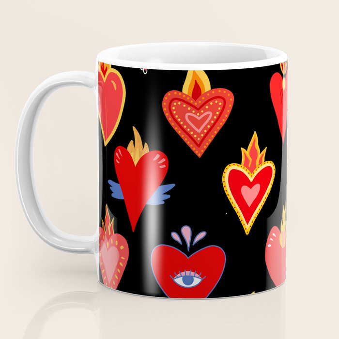 Mexican flaming heart Coffee Mug Gallery Image 3