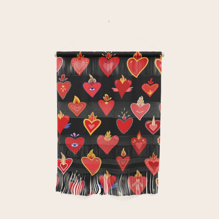 Mexican flaming heart Wall Hanging Gallery Image 1