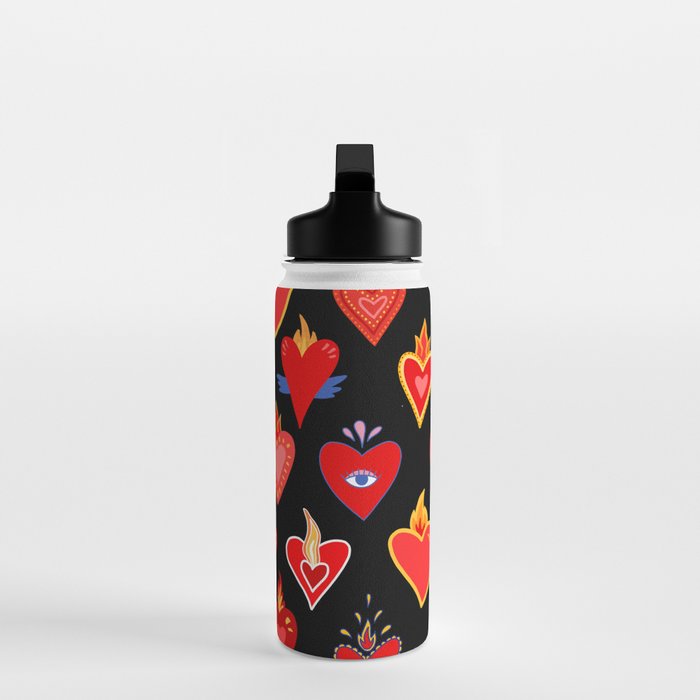 Mexican flaming heart Water Bottle Gallery Image 3