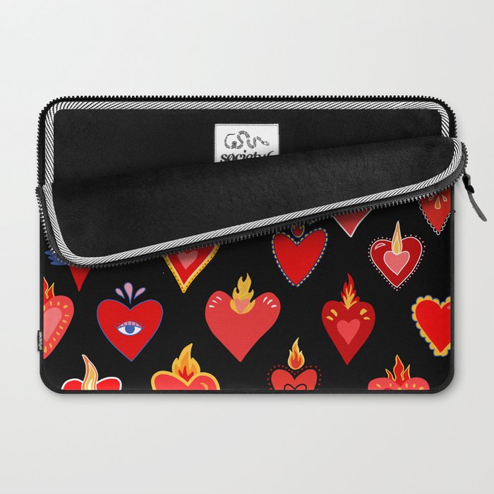 Mexican flaming heart Laptop Sleeve Gallery Image 2