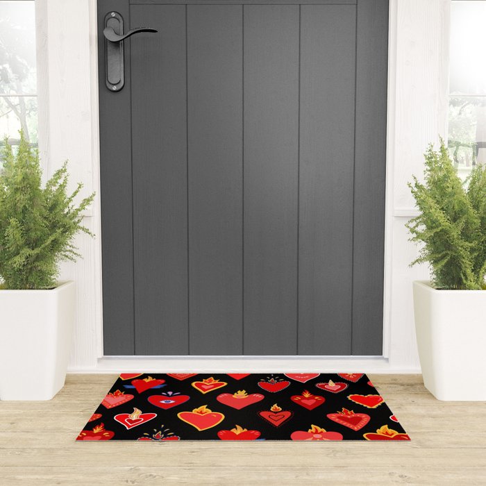 Mexican flaming heart Welcome Mat Gallery Image 3