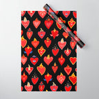 Mexican flaming heart Wrapping Paper Gallery Image 1