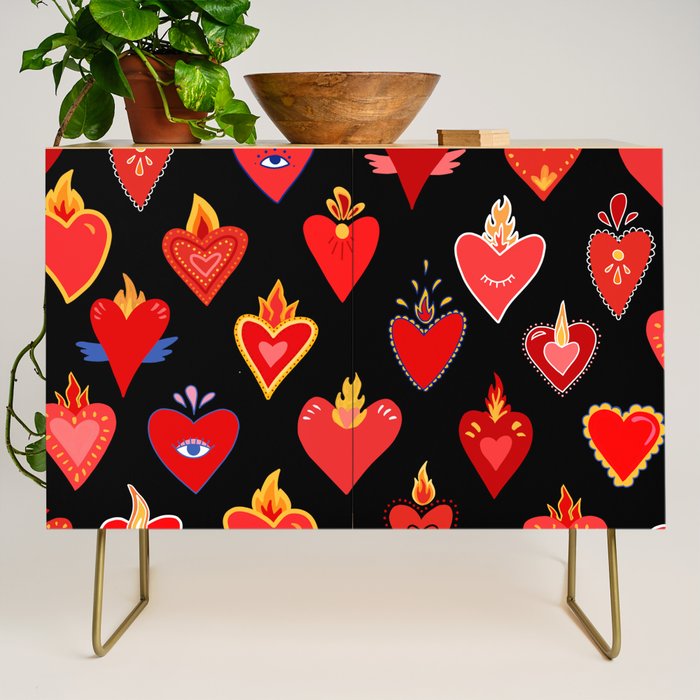 Mexican flaming heart Credenza Gallery Image 1