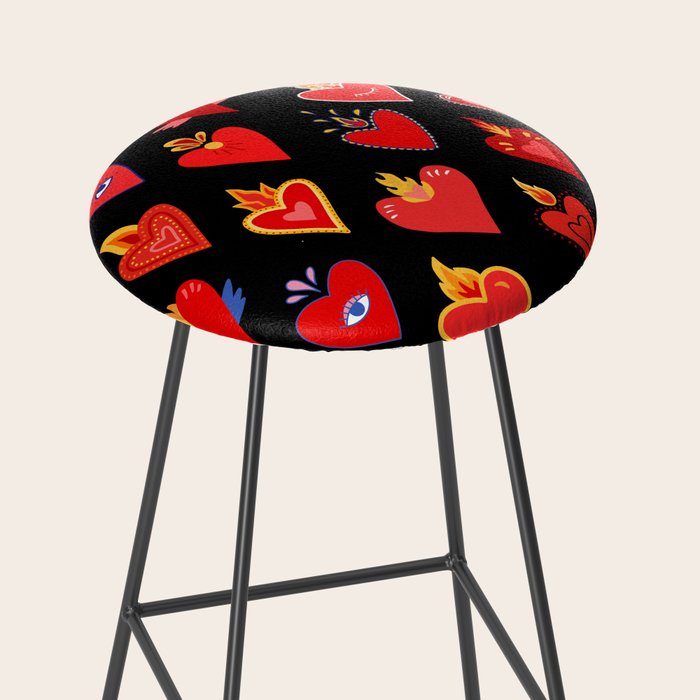 Mexican flaming heart Stool Gallery Image 2