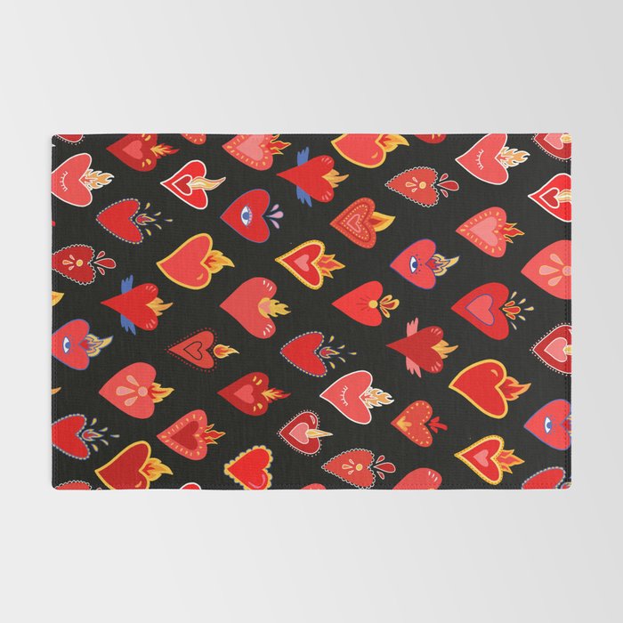 Mexican flaming heart Rug Gallery Image 2
