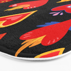 Mexican flaming heart Bath Mat Gallery Image 3