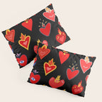 Mexican flaming heart Pillow Sham Gallery Image 3