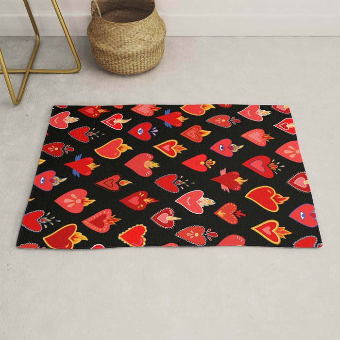 Mexican flaming heart Rug Gallery Image 1