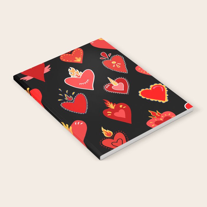 Mexican flaming heart Notebook Gallery Image 1