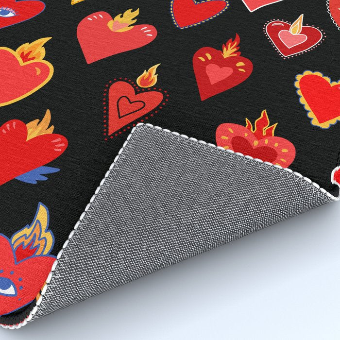 Mexican flaming heart Rug Gallery Image 4