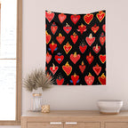 Mexican flaming heart Wall Tapestry Gallery Image 2