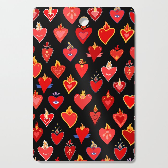 Mexican flaming heart Cutting Board Gallery Image 1