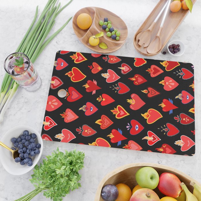Mexican flaming heart Cutting Board Gallery Image 2