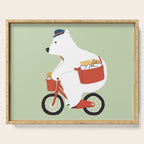 Polar bear postal express Serving Tray Gallery Image 1