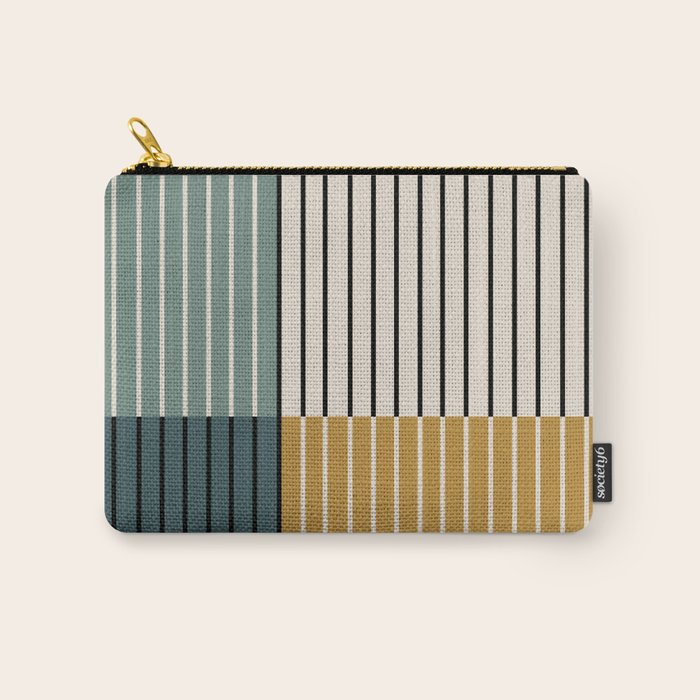 Color Block Line Abstract VIII Carry All Pouch Gallery Image 1