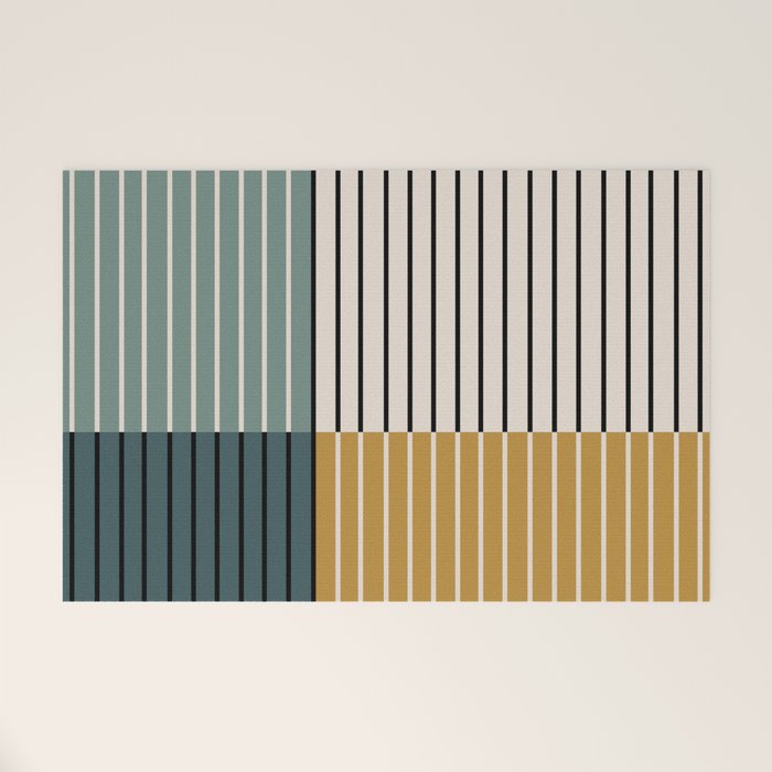 Color Block Line Abstract VIII Welcome Mat Gallery Image 1